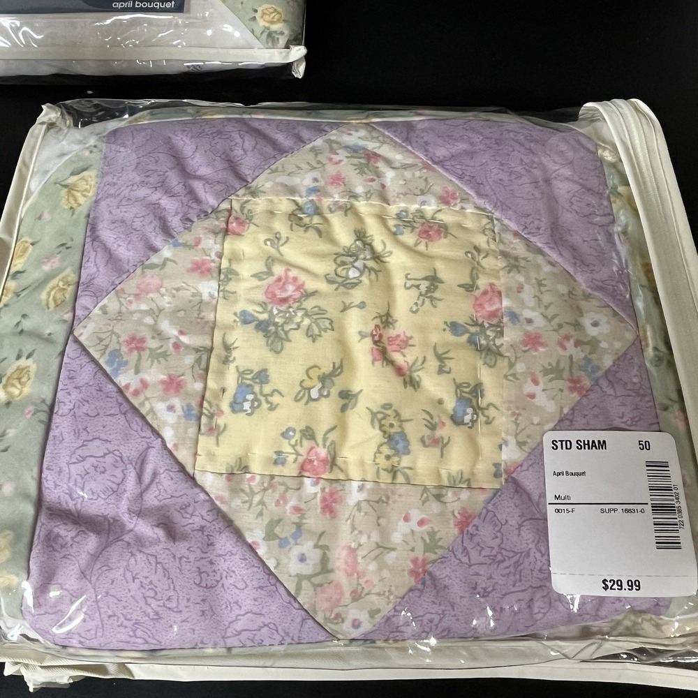 JCPenney Home Collection April Bouquet Handcrafted Standard Pillow Sham Floral